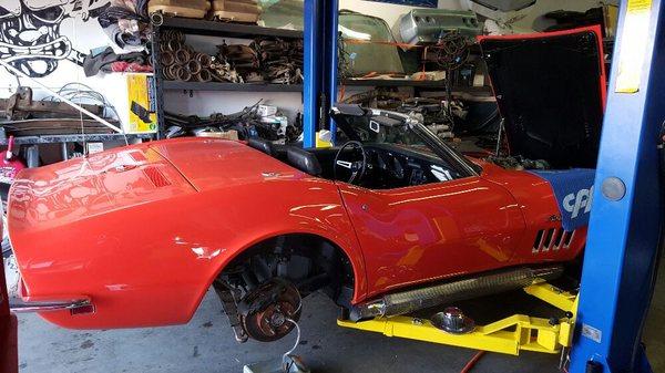 1969 corvette in the shop for electrical work. Getting new wiring harness and fiber optics.