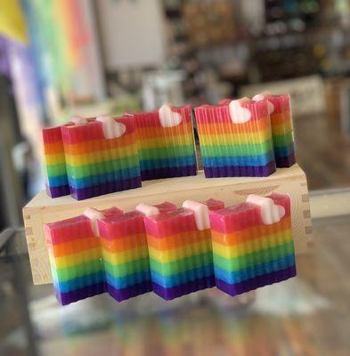 Rainbow soaps