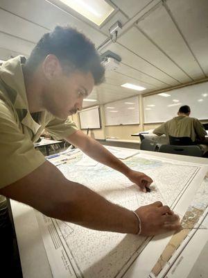 Freshman learning the craft of Marine and sailing to San Francisco, Hawaii, Korea, Japan, and Los Angeles.