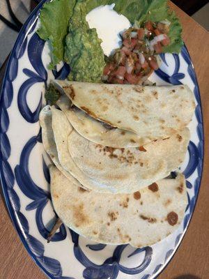 Beef fajitas quesadilla $11 happy hour (sooo good!)