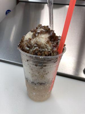 Our #1 seller! Pecan flavored Shaved Ice! Raspado de Nuez!