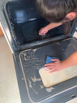 Oven cleaning