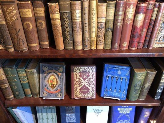 Exquisite vintage publisher bindings.