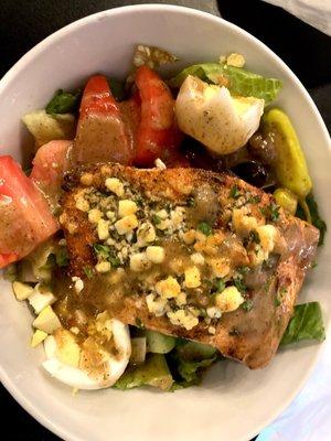 Greek Salad with Salmon