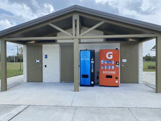 Bathrooms and vending machines