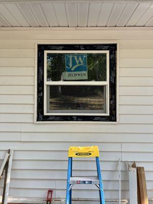 Replacement window installed for a client