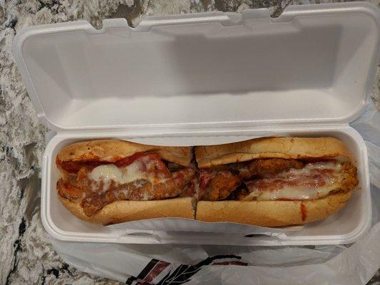 Large chicken parmesan grinder