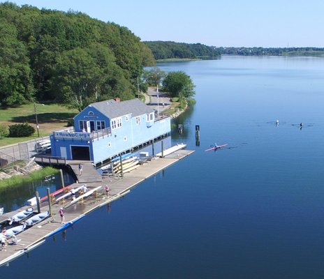 The masters and elite rowers are out at first light most mornings to enjoy the serene calm of sunrise and flat waters.