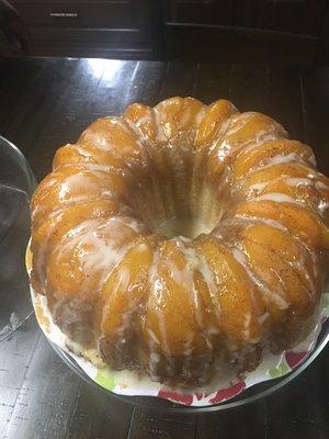 Peach Cobbler pound cake