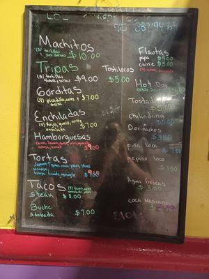 Variety to choose from. We tried Machitos, Elote, and aguas frescas.