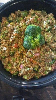 Quinoa and broccoli