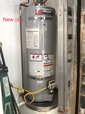 New water heater installed by Good Land Plumbing