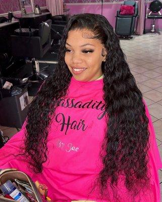 Custom lace frontal wig hair provided by me