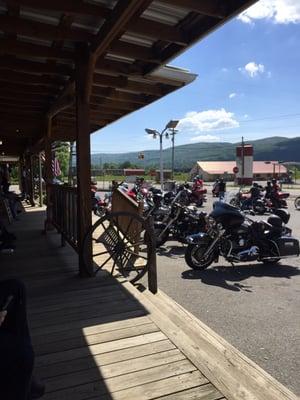 Sit on the covered porch for a spell and eat a shady dog. Road not going anywhere