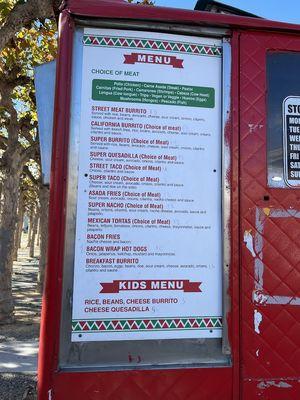 Street Meet Menu, Heart of the City Farmer's Market 11/29/23