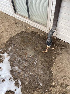 Leaking gutter system cause leak in basement and resulting in mold in basement