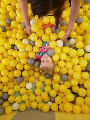 Ball pit fun!!