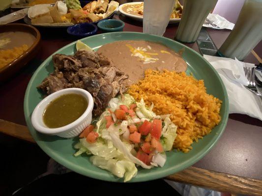 Pork Carnitas plate