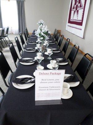 wedding set up in the Banquet and Event Center