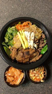 Bi-Bim-Bop (Rice Bowl) Add Chicken, Kimchi, Bean Sprouts