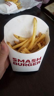 Half full large Smashfries. Sad day.