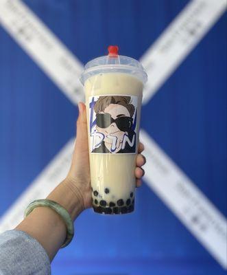 Jasmine Milk Tea with boba