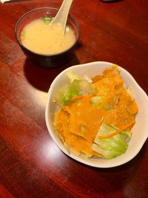 Miso soup & house salad