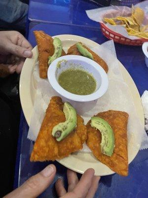 Shrimp and cheese empanadas