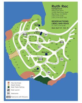 Map of the Ruth Rec Camp Ground