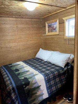 One of the bedrooms in cabin 19. The other bedroom looked exactly like it.