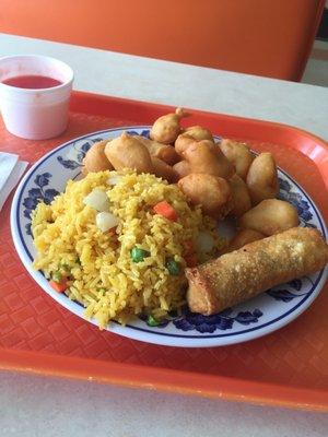 Sweet and Sour Chicken lunch special.