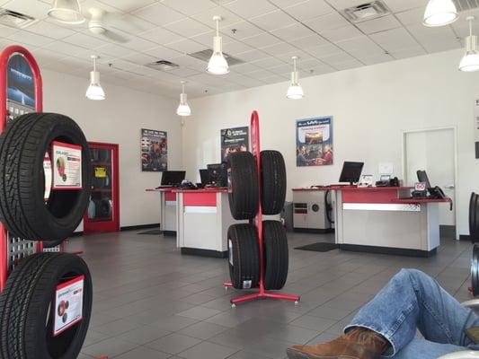 Cool, clean waiting room with a pleasant atmosphere.