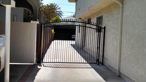 Custom Wrought Iron Swing Gate with motor