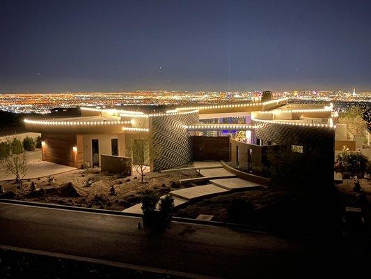 Simple yet extravagant lighting on a beautiful Ascaya home