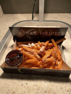 Funnel Fries with chocolate sauce