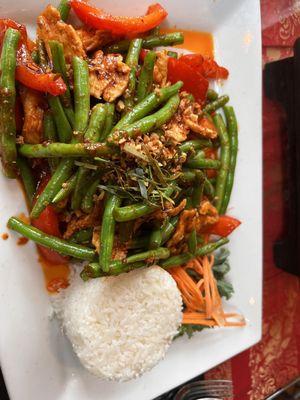 Pad prik khing chicken