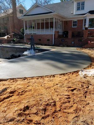 Swimming pool deck