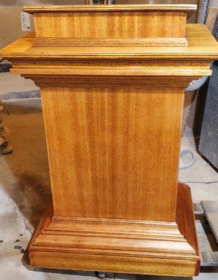 Mahogany podium refinish.