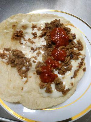 Quesadilla con asada