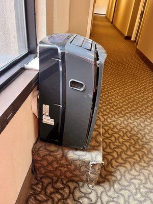 Dehumidifier in hallway