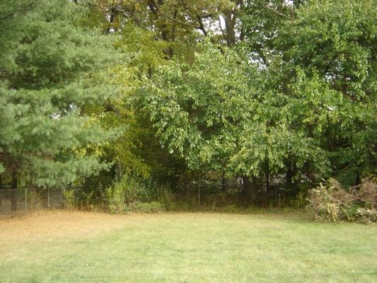 Home includes large fenced yard - play structure stays.