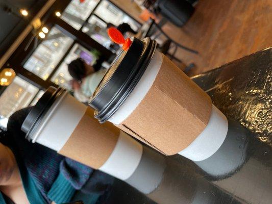 Large Rose Tea & Alm Swirl Latte