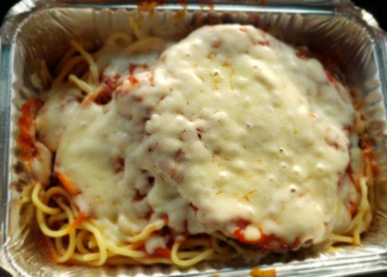 The veal parmigiana entree