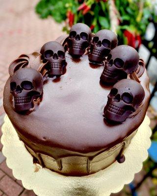 Death by chocolate skull cake! So moist!