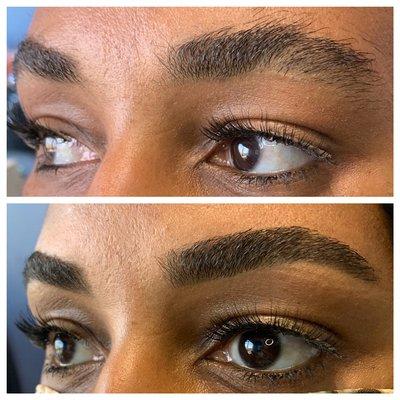 Before & After of a Brow Wax and Tint.