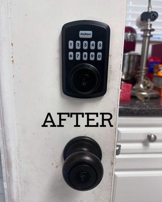 New installation, smart lock.