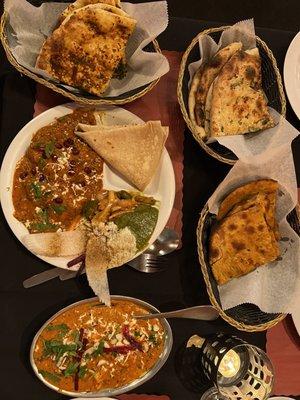 Malai Soya Chop & Rumali Roti, Paneer Lababdar, Missi Roti, Garlic Naan, Chili Naan,Gulab Jamun