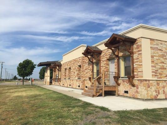 The entire exterior has been renovated. What was an eyesore is now a beautiful building.