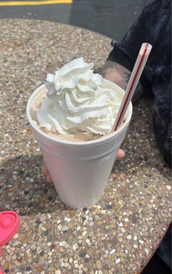 Jumbo Chocolate Milkshake with Whipped Cream