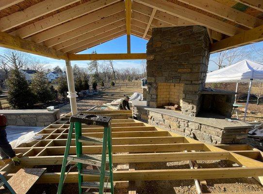 Back Porch Framing and Roof